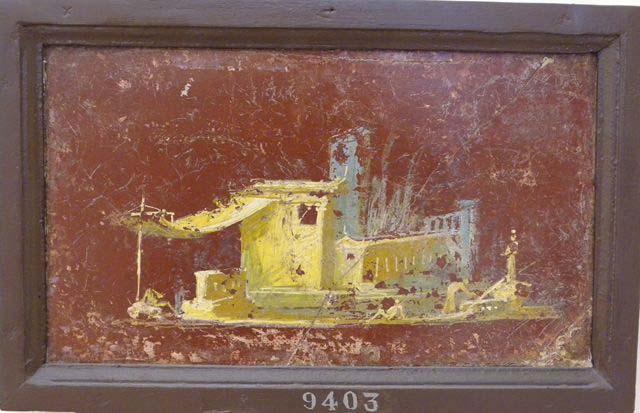 Stabiae, Villa Arianna, found 27th July 1759. Room W.26, wall painting of panthers in architecture.
Now in Naples Archaeological Museum. Inventory number 9187.
See Sampaolo V. and Bragantini I., Eds, 2009. La Pittura Pompeiana. Electa: Verona, p. 440.
