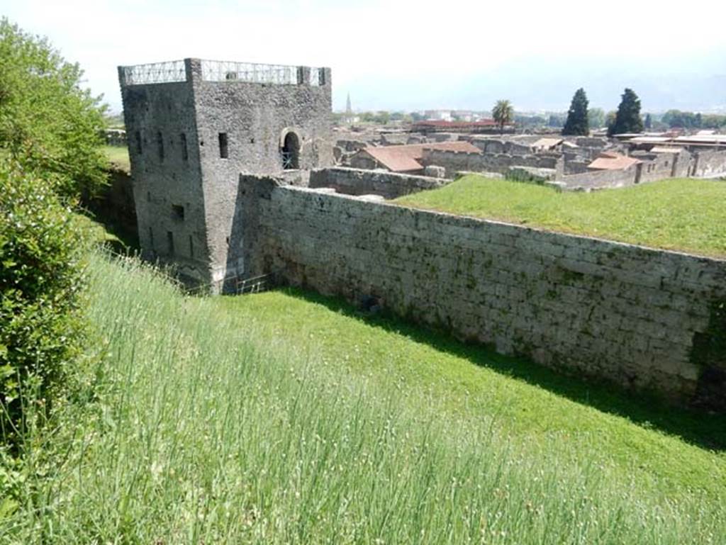 Walls to west of Tower XI. May 2015. Photo courtesy of Buzz Ferebee.
Gates%20Walls%20Towers%20Ferebee%20May%202015%20DSCN3164