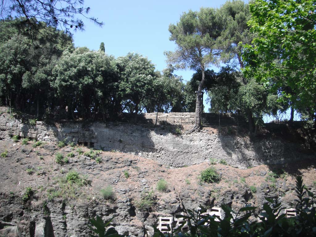 VIII.2.30 Pompeii, June 2012. Looking north towards rear of Triangular Forum. Photo courtesy of Ivo van der Graaff.