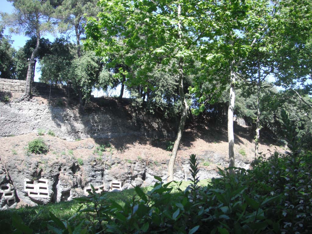 VIII.2.30 Pompeii, June 2012. 
Looking north towards rear of Triangular Forum, continuation from above photo. Photo courtesy of Ivo van der Graaff.

