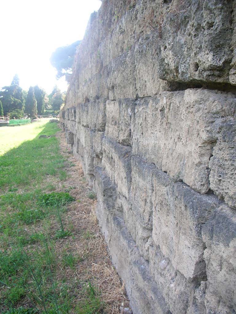 City walls on east side of Porta Nocera Gate. May 2011. 
Looking west along Walls. Photo courtesy of Ivo van der Graaff.
