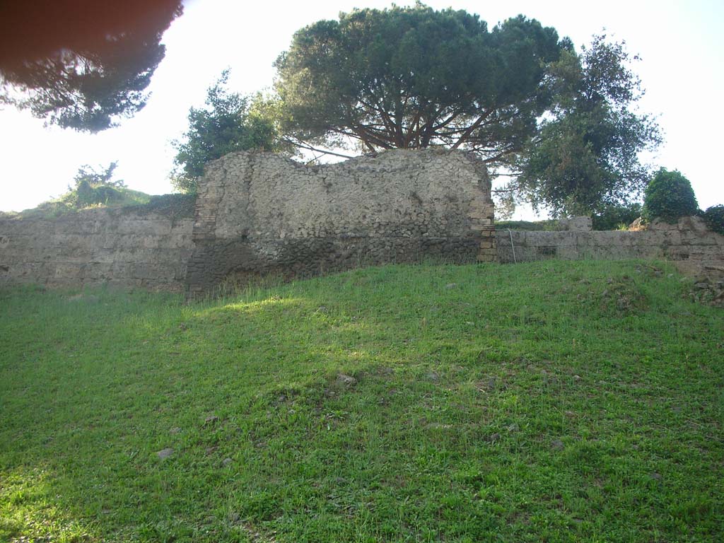 City Walls on south side, with Tower III. May 2011. Looking north towards Tower III. Photo courtesy of Ivo van der Graaff.