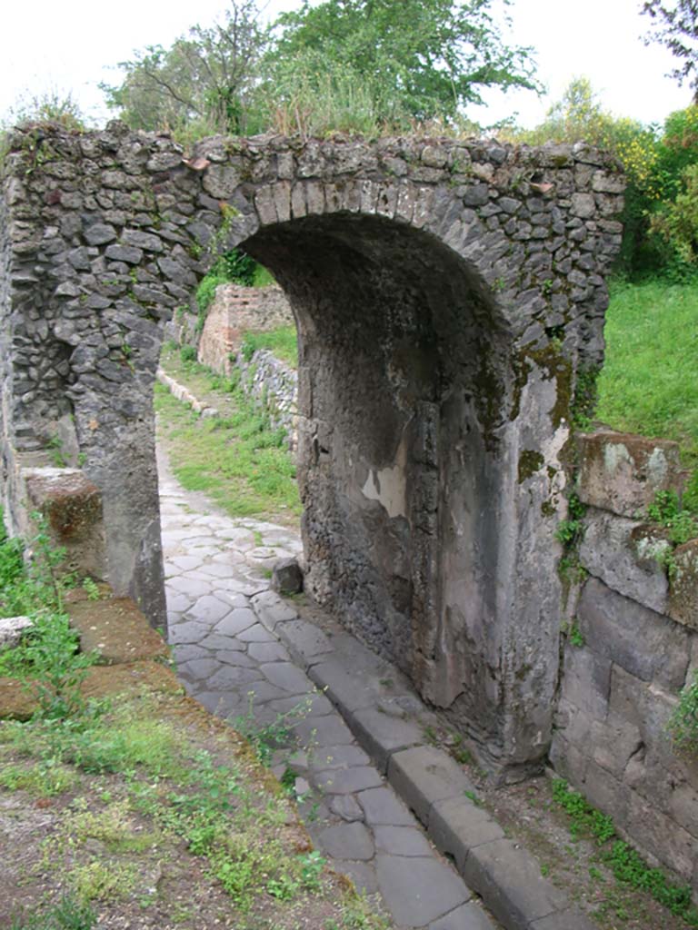 Nola Gate, Pompeii. May 2010. Looking west towards Gate. Photo courtesy of Ivo van der Graaff.